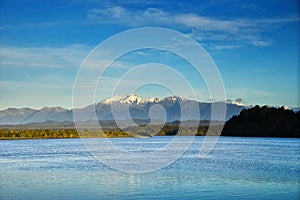 New Zealand, Okarito Lagoon view