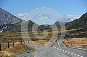 New Zealand- Road TripThrough Mountains Near Arthur`s Pass