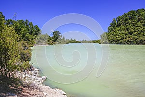 New Zealand, Rotorua, Wai-O-Tapu Thermal Wonderland, Lake Ngakoro