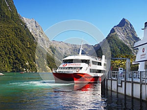 New Zealand, Scenic Fjord Landscape, Milford Sound Cruise