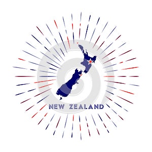 New Zealand sunburst badge.