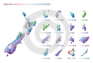 New Zealander low poly regions.