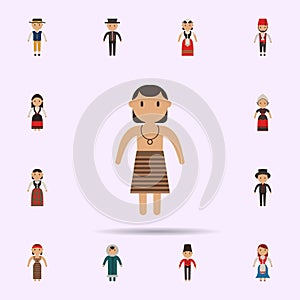 New Zealander, man cartoon icon. Universal set of people around the world for website design and development, app development