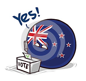 New Zeland country ball voting yes