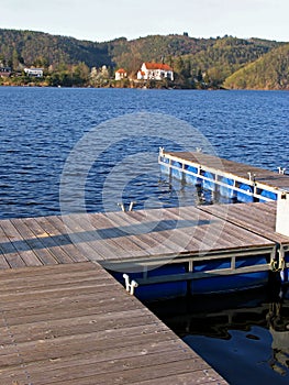 New Zivohost camp on river Vltava, spring