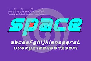 new11-1Original alphabet design, futuristic style, stylish characters set.