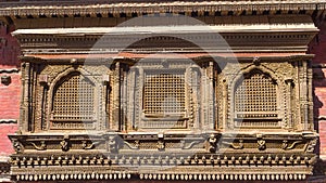 Newar architecure windows - Kathmandu photo