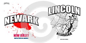 Newark, New Jersey, two logo artworks