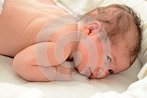 Newborn baby awake
