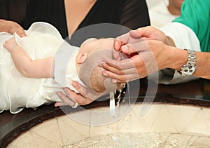 Newborn baby baptism photo