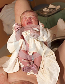 Newborn baby after birth