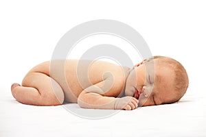 Newborn baby boy asleep