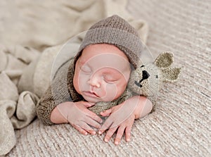 Newborn baby boy studio photoshoot