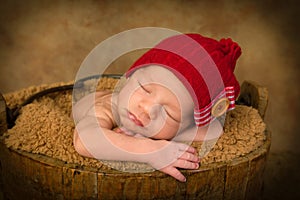 Newborn baby closeup