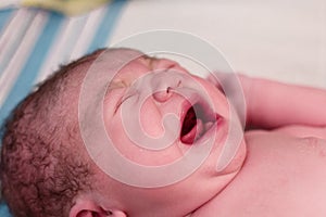 Newborn baby crying