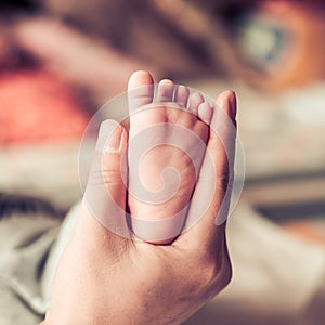 Newborn baby feet