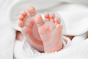 Newborn baby feet