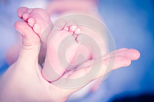 Newborn baby feet