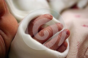 Newborn baby fingers