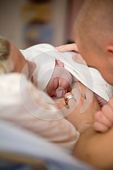 Newborn baby girl