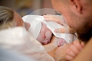 Newborn baby girl photo