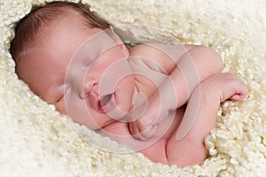 Newborn baby girl