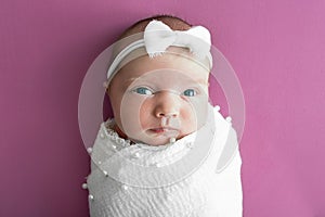 Newborn baby girl, photo of a little baby
