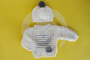 Newborn baby handmade winter outfit