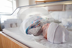 Newborn Baby in Hospital Room