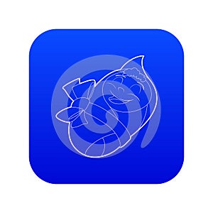 Newborn baby icon blue vector