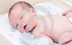 Newborn baby in maternity hospital