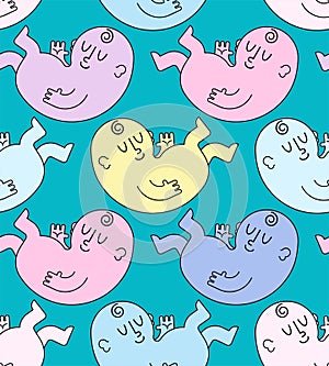 Newborn baby pattern seamless. embryo background vector illustration