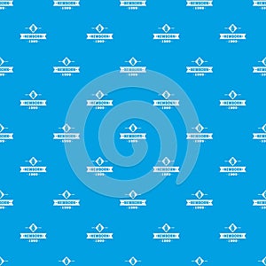 Newborn baby pattern vector seamless blue