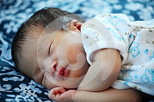 Newborn Baby Peacefully Sleeping