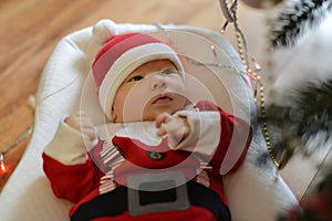 Newborn baby santa