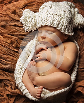 Newborn Baby Sleep, New Born Kid Sleeping Hat, One Month Child