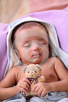 Newborn baby sleeping