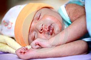 Newborn baby sleeping