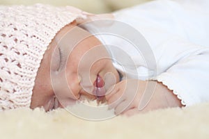 Newborn baby sleeping