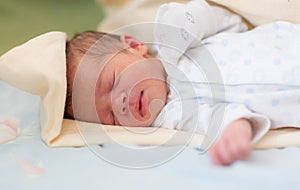 Newborn baby sleeping, 3 days old