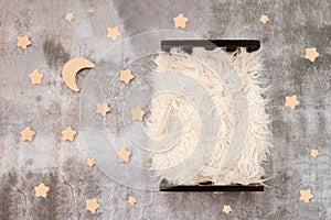 Newborn digital backdrop with stars