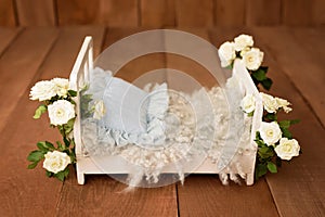 Newborn Digital Background Spring rose Basket Prop for Newborn