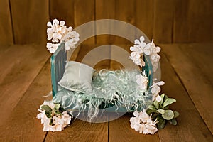 Newborn Digital Background Spring rose Basket Prop for Newborn