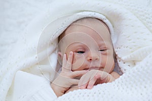 Newborn girl with Down Syndrome