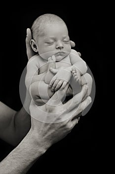 Newborn in hands