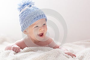 Newborn in a hat