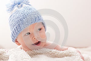 Newborn in a hat