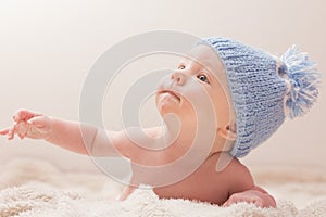 Newborn in a hat