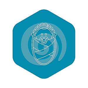 Newborn icon in outline style