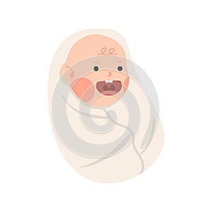 newborn infant baby cartoon flat